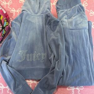 Juicy Couture Slate Blue Velour Set